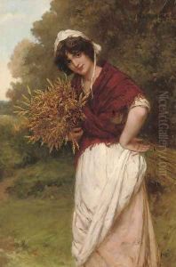 Gathering the corn by William Oliver