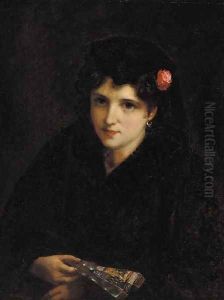 Portrait of a Spanish beauty by William Oliver