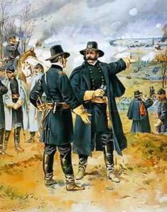 General Burnside 1824-81 at The Battle of Fredericksburg 13th December 1862 by Henry Alexander Ogden