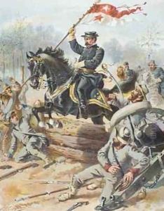 General Sheriden at the Battle of Five Forks Virginia 1st April 1865 by Henry Alexander Ogden