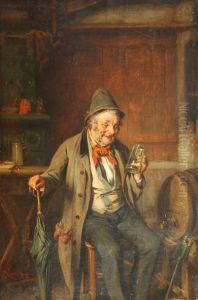 Atoper In An Interior by Hermann Kern