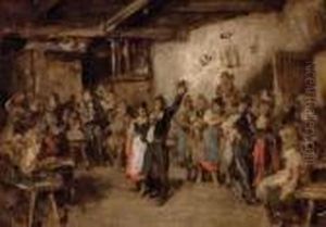 Das Junge Bauernpaar In Der Wirtsstube