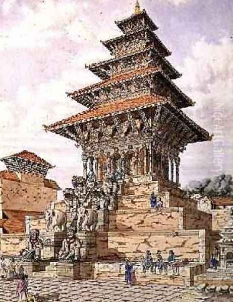 The Temple of Devee Bhagwari Bhatgaan Braktapur built 1703 1852-60 - view 1