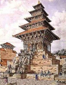 The Temple of Devee Bhagwari Bhatgaan Braktapur built 1703 1852-60