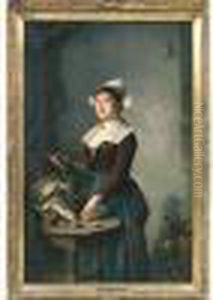 La Marchande De Poissons by Hermann Kern