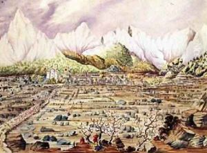 Invasion of Tibet by the Nepalese in the Town of Keerung off the left or eastern bank of the BooriGurudee River May 1855
