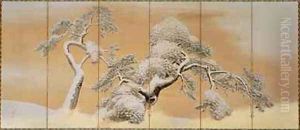 The Pines under Snow by Maruyama Okyo