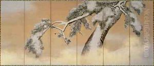 The Pines under Snow 2 by Maruyama Okyo