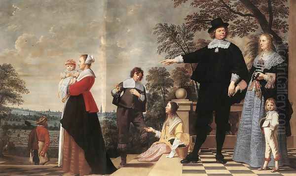 Portrait of a Bruges Family 1645 by Jacob van, the Elder Oost