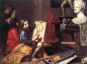The Artist's Studio by Jacob van, the Elder Oost