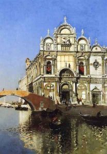 Scoula Grandi di San Marco and Campo San Giovanni e Paolo, Venice by Martin Rico y Ortega