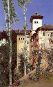 The Ladies' Tower in the Alhambra, Granada by Martin Rico y Ortega