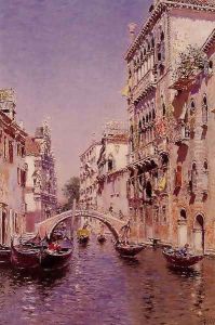 The Sunny Canal by Martin Rico y Ortega