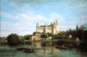 The Chateau de Pierrefonds 1869 by Pierre Justin Ouvrie