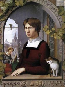 Portrait of the Painter Franz Pforr c. 1810 by Johann Friedrich Overbeck