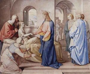 Christ Resurrects the Daughter of Jairu 1815 by Johann Friedrich Overbeck