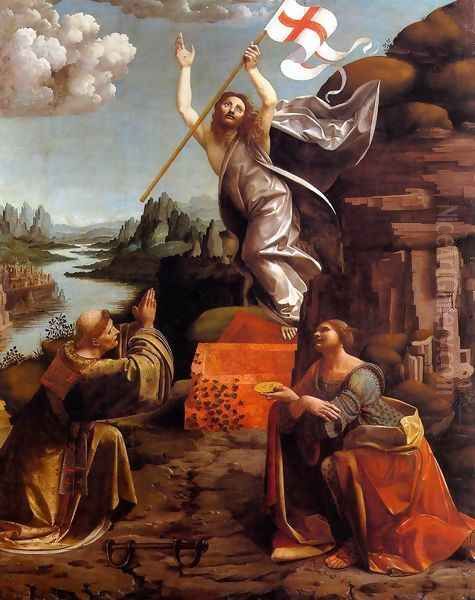 Resurrection of Christ with Sts Leonardo and Lucy 1491-94 - view 1