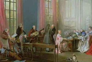 The Young Mozart at the clavichord by Michel-Barthelemy Ollivier