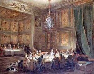 Dinner of the Prince of Conti 1717-76 in the Temple 1766 by Michel-Barthelemy Ollivier