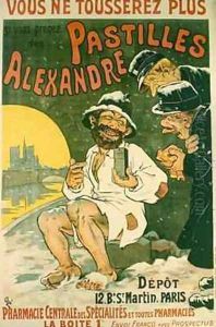Poster advertising Pastilles Alexandre by Eugene Oge