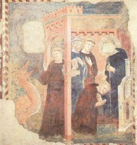 Scenes from the Life of St. Benedict-The Monk and the Dragon by Lello Orvieto