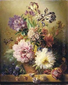 An opulent flower still life