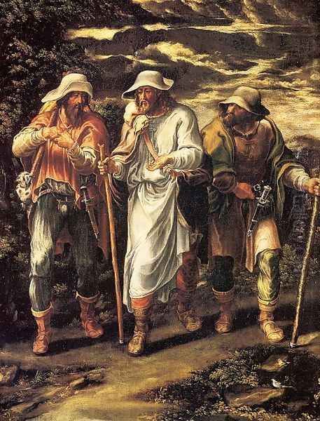 The Walk to Emmaus 1560-65 by Lelio Orsi