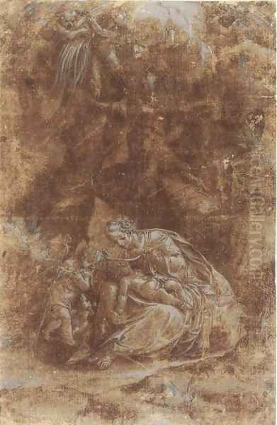The Madonna and Child with the Infant Baptist in a landscape - view 1