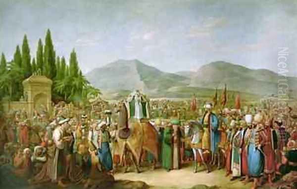 Emir Bechir Shihab II Ruler of the Lebanon Rendering Homage to Ibrahim Pasha before St Jean dAcre in 1831 - view 1
