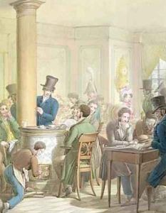 The Cafe de Commerce from Tableau de Paris by George Emmanuel Opitz