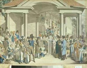 Health Community at the Karlsbader Fountain 1810 by George Emmanuel Opitz