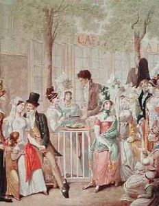 The Terrace of the Cafe de la Rotonde in 1814