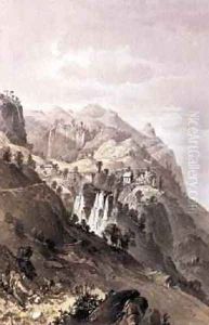 The Falls of Rangobodde Ceylon 1864