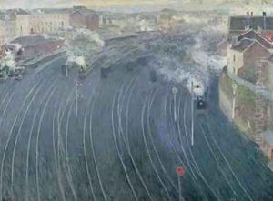 Luxembourg Station, Brussels, 1903 by Henri Ottmann
