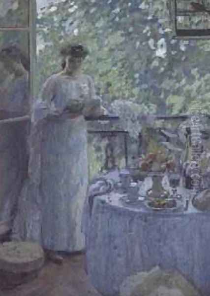 Woman on a Balcony - view 1