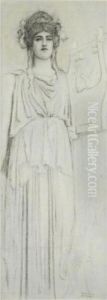 Femme A La Lyre by Fernand Khnopff