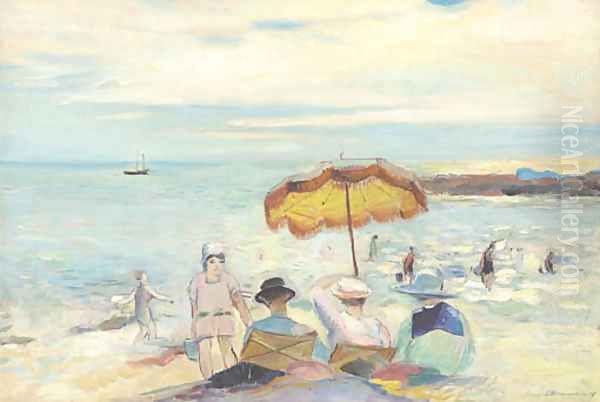 Plage avec personnages - view 1