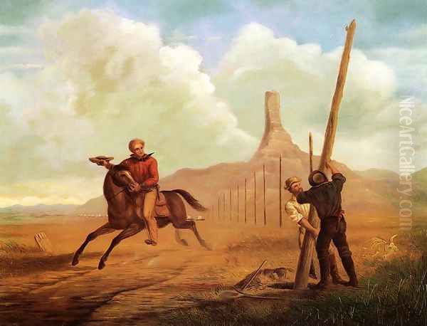The Last Ride of the Pony Express of 1861 - view 1