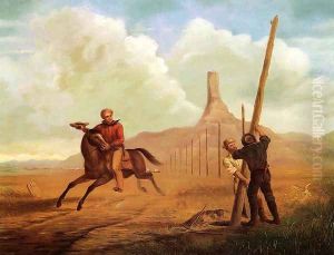 The Last Ride of the Pony Express of 1861 by George Martin Ottinger