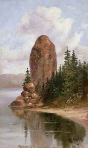 Rooster Rock, Columbia River by George Martin Ottinger