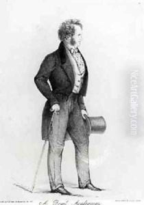 A Royal Academician, a Portrait of Charles Landseer 1799-1879, pub. by Thomas McLean, 1843 by Alfred d' Orsay