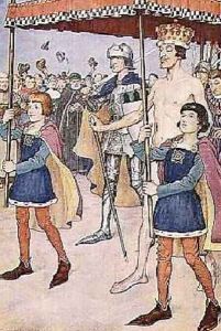 The Emperor Went in Procession Under the Rich Canopy, illustration to The Emperors New Clothes from The Worlds Fairy Tale Book pub. by G. Harrap & Co. Ltd., London by Monro Scott Orr