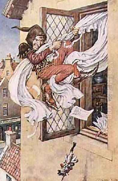 All at Once the Window Flew Open from The Worlds Fairy Book, pub. by G. Harrad & Co. Ltd, London - view 1