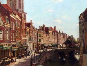 Townsfolk Shopping Along The Oude Gracht, Utrecht