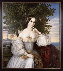 Marriage portrait of Charlotte von Rothschild 1836 by Moritz Daniel Oppenheim