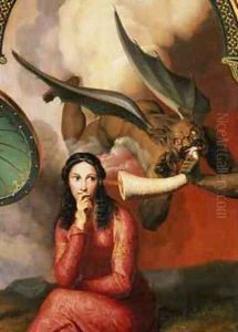 Good and Evil the Devil Tempting a Young Woman, 1832