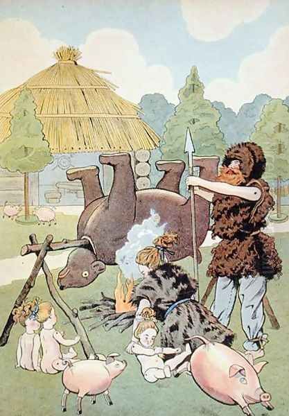 A Gaulish family cooking a bear - view 1