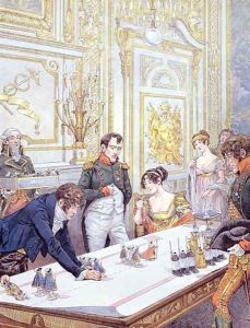 Napoleon 1769-1821 and his wife Josephine 1763-1814 Preparing the Coronation by Jacques Onfray de Breville