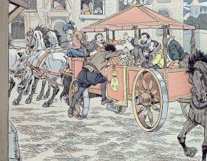 Assassination of Henri IV by Francois Ravaillac in the rue de la Ferronerie on 14th May 1610 by Jacques Onfray de Breville