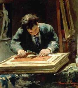 The Picture Framer, 1878 by David Oyens